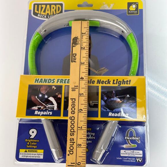 Lizard Neck Book Reading Light As Seen on TV Hands Free Portable Green Gray NEW - Picture 10 of 11